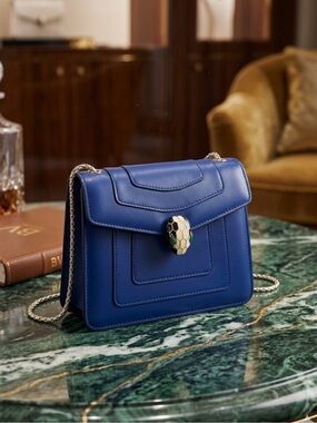 BVLGARI Serpentini Forever Blue Bag EXCELLENT